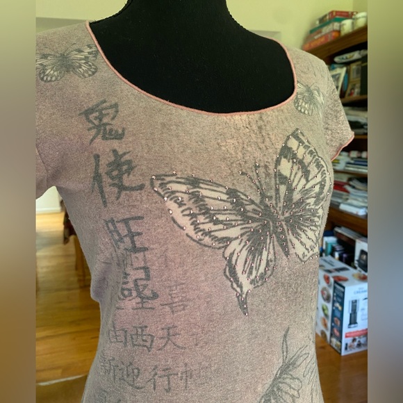 apt. 9 Y2K Butterfly Print Graphic Tee - Picture 7 of 9